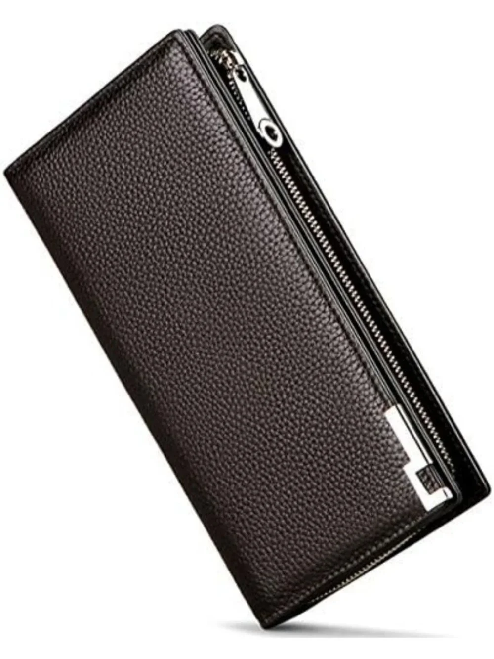 Stylish Leather Bifold Wallet for Men | RFID Blocking, Zipper Closure, Slim